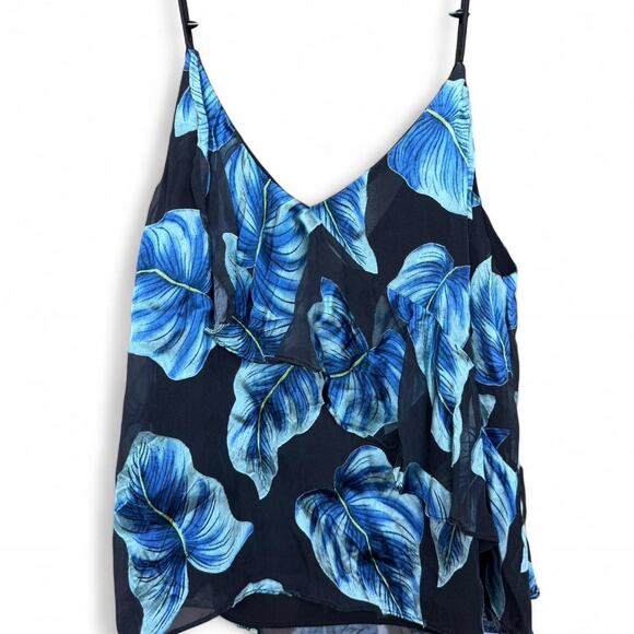 Alice + Olivia paradise leaves silk top - Picture 5 of 8